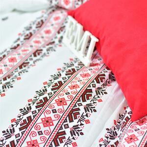 Obliečky bavlnené Dorota červené EMI: Štandardný set jednolôžko obsahuje 1x 140x200 + 1x 70x90