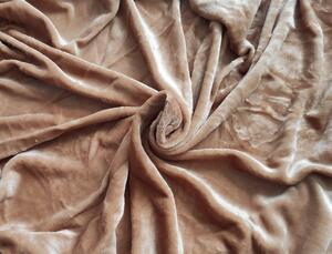 JAHU Posteľné obliečky Prestieradlo mikroplyš 90 x 200 cm Oriešková 100% polyester