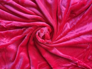 JAHU Posteľné obliečky Prestieradlo mikroplyš 90 x 200 cm Červená 100% polyester