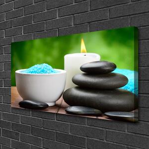 Obraz Canvas Sviečky kamene zen umenie 100x50 cm
