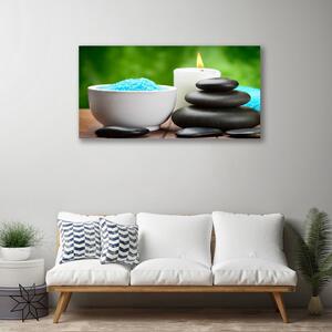 Obraz Canvas Sviečky kamene zen umenie 100x50 cm