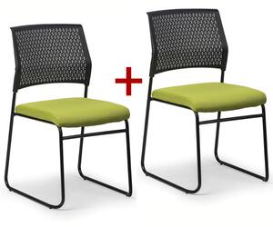 Konferenčná stolička MYSTIC 1+1 ZADARMO, zelená