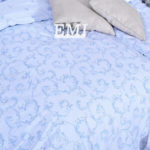 Obliečky bavlnené Ivy modré EMI: Štandardný set jednolôžko obsahuje 1x 140x200 + 1x 70x90