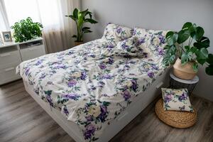 JAHU 3-dielna sada posteľných obliečok na zips Violeta mix farieb 140 × 200 cm 100 % bavlna
