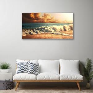 Obraz Canvas Oceán pláž vlny krajina 100x50 cm