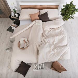 Ľanové obliečky Natur hnedé EMI: Štandardný set jednolôžko obsahuje 1x 140x200 + 1x 70x90