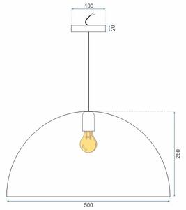 TooLight Stropné svietidlo BORA čierne 50 cm