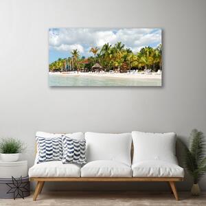 Obraz na plátne Pláž palma stromy príroda 100x50 cm