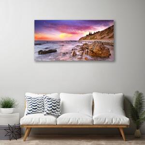 Obraz na plátne More kamene krajina 100x50 cm