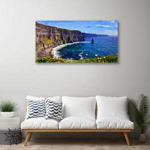 Obraz na plátne Záliv skaly more krajina 100x50 cm