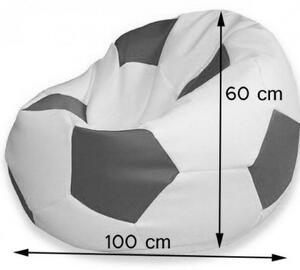 Sedací vak futbalová lopta bielo-čierna EMI