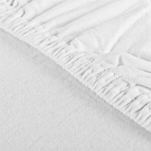 Plachta posteľná biela jersey EMI: Plachta 90 (100)x200