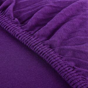 Plachta posteľná fialová jersey EMI: Plachta 90 (100)x200