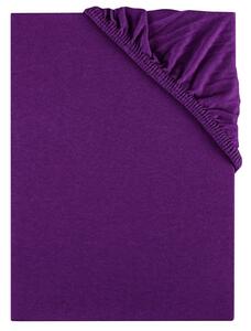Plachta posteľná fialová jersey EMI: Plachta 90 (100)x200