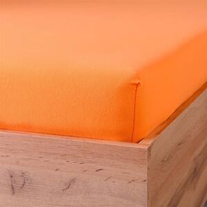 Plachta posteľná oranžová jersey EMI: Plachta 90 (100)x200