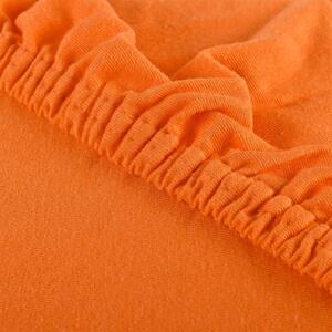 Plachta posteľná oranžová jersey EMI: Detská plachta 70x140