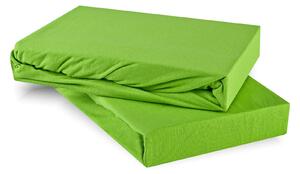 Plachta posteľná zelená jersey EMI: Plachta 90 (100)x200