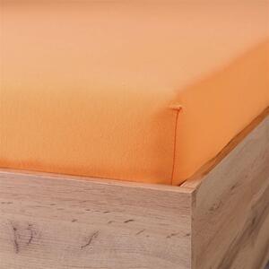 Plachta posteľná oranžová marhuľová jersey EMI: Plachta 180x200
