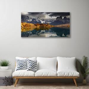 Obraz na plátne Hora jazero príroda 100x50 cm