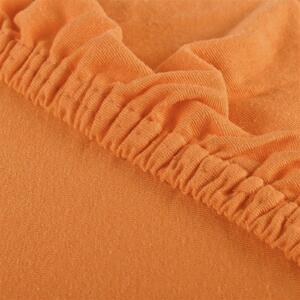 Plachta posteľná oranžová marhuľová jersey EMI: Detská plachta 70x140