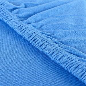 Plachta posteľná modrá jersey EMI: Detská plachta 70x140