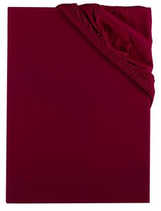 Plachta posteľná bordová jersey EMI: Plachta predĺžená 90 (100)x220