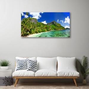 Obraz na plátne Pláž hory príroda 100x50 cm