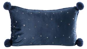 VIANOČNÁ DEKORAČNÁ OBLIEČKA NA VANKÚŠ STAR 30X50 CM TMAVOMODRÁ