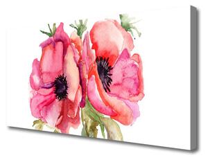 Obraz na plátne Kvety akvarely 100x50 cm