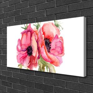 Obraz na plátne Kvety akvarely 100x50 cm