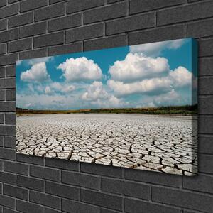 Obraz na plátne Vyschnutá rieka príroda 100x50 cm