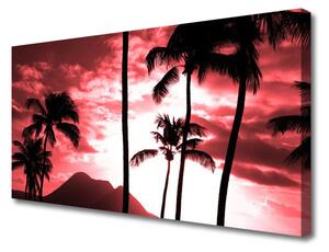 Obraz na plátne Hora palmy stromy príroda 125x50 cm
