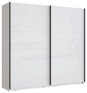 SKRIŇA S POS. DVER. – HOR.VED, biela, biela s vysokým leskom, 220,1/209,7/61,2 cm home24 - Skrine