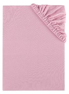 Plachta posteľná ružová jersey EMI: Plachta 90 (100)x200