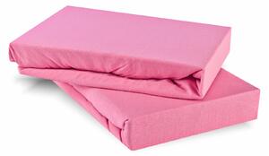 Plachta posteľná ružová jersey EMI: Plachta 80x200