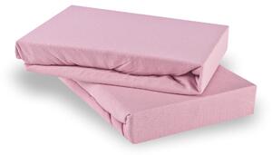 Plachta posteľná ružová jersey EMI: Detská plachta 70x140
