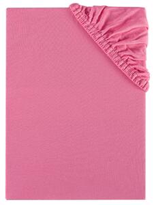 Plachta posteľná ružová jersey EMI: Plachta 90 (100)x200