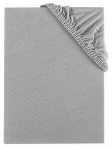 Plachta posteľná sivá jersey EMI: Plachta 90 (100)x200