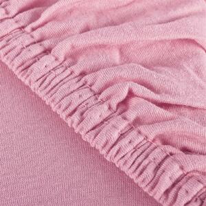Plachta posteľná ružová jersey EMI: Detská plachta 80x160