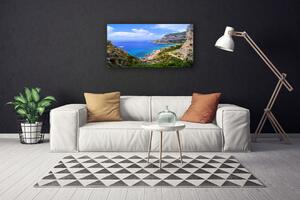 Obraz na plátne More pláž hory príroda 100x50 cm