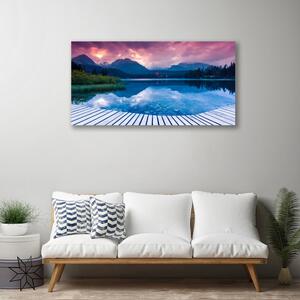 Obraz na plátne Hora jazero príroda 100x50 cm