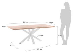 MUZZA JEDÁLENSKÝ STÔL ARYA TABLE 160 X 100 cm PRÍRODNÝ, BIELY