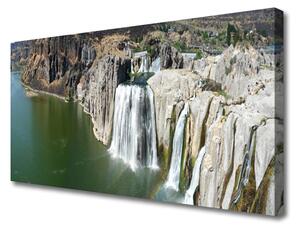Obraz na plátne Vodopád jazero príroda 100x50 cm