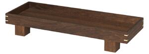 FERM LIVING Drevený podnos Bon X Small, Smoked Oak