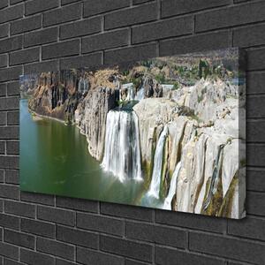 Obraz na plátne Vodopád jazero príroda 100x50 cm