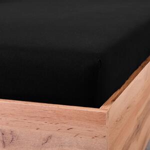 Plachta posteľná čierna jersey EMI: Plachta 80x200