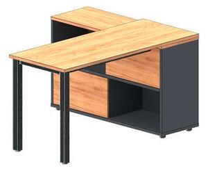 ROHOVÝ PÍSACÍ STÔL, 145/76/120 cm Voleo - Kancelárske stoly