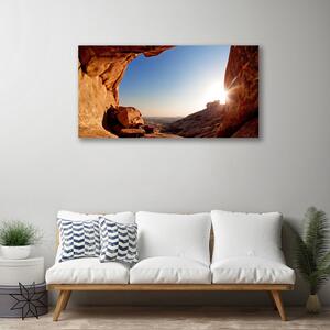 Obraz na plátne Skala slnko krajina 100x50 cm
