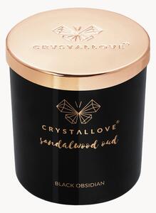 Sójová sviečka Sandalwood Oud Black Obsidian (Crystallove)