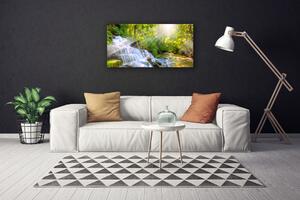 Obraz na plátne Vodopád les príroda 100x50 cm